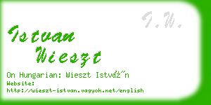 istvan wieszt business card